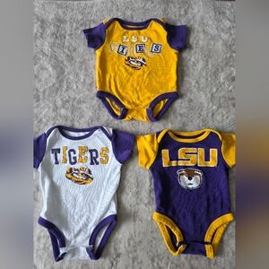 LSU Onesies 0-3M